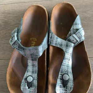 Birkenstoke Betula sandals size 10 silver colour